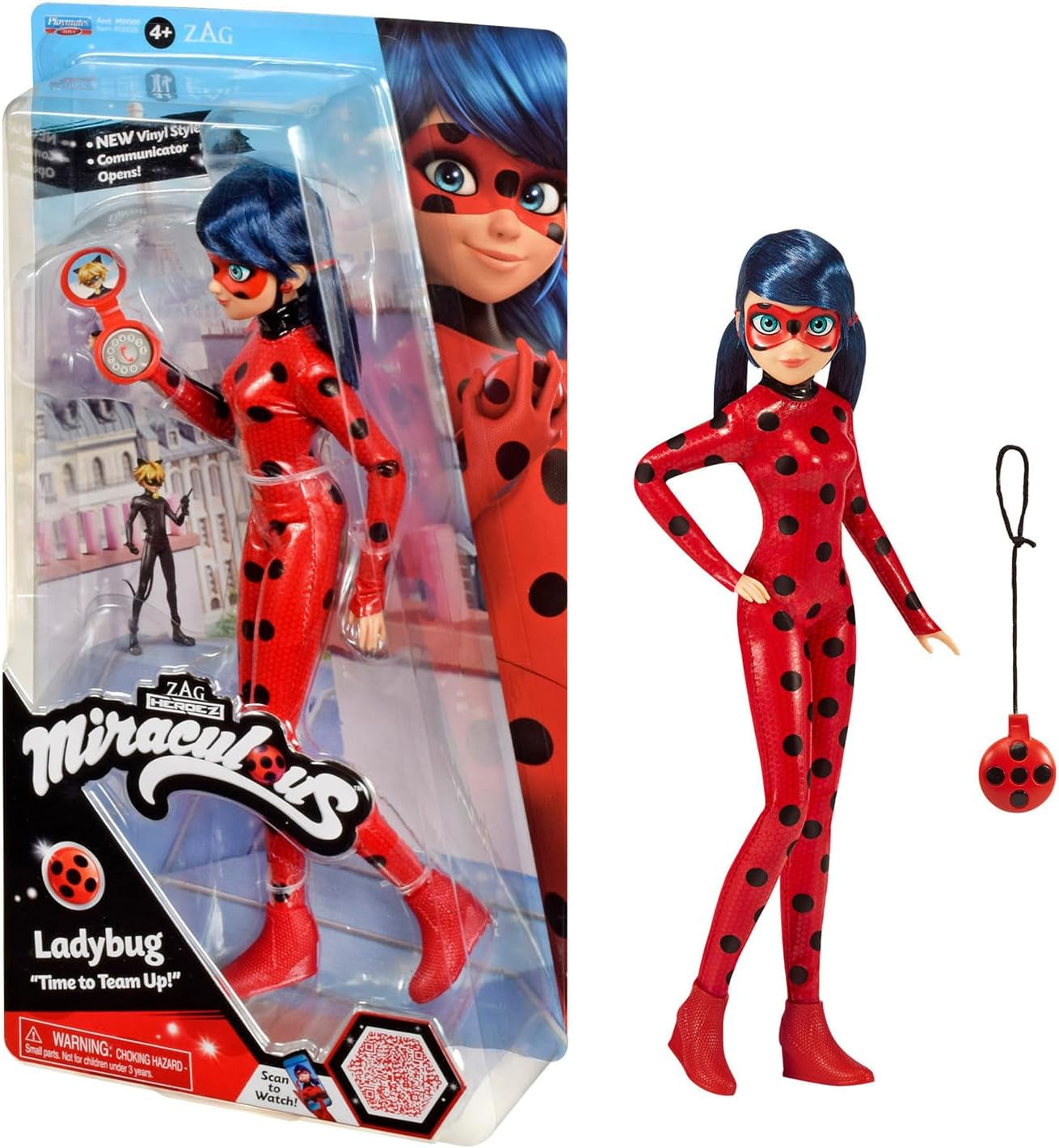 Bandai - Miraculous Ladybug - Poupée Marinette Changement de Couleur Surprise - Poupée Articulée Miraculous, 26 cm + 3 Surprises - Modèle Aléatoire - P50390 Poupées Naty Shop Ladybug