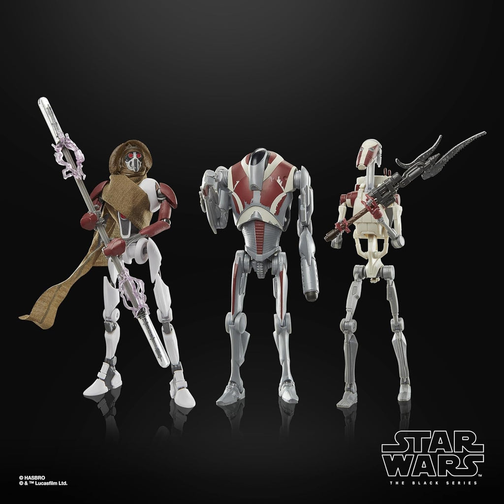 Star Wars Seria Neagră Magna Raider, Super Battle Droid, Jedi Battle Droid: Survivor Action Figures 3-pack, Scale 15 cm Action figures Naty Shop