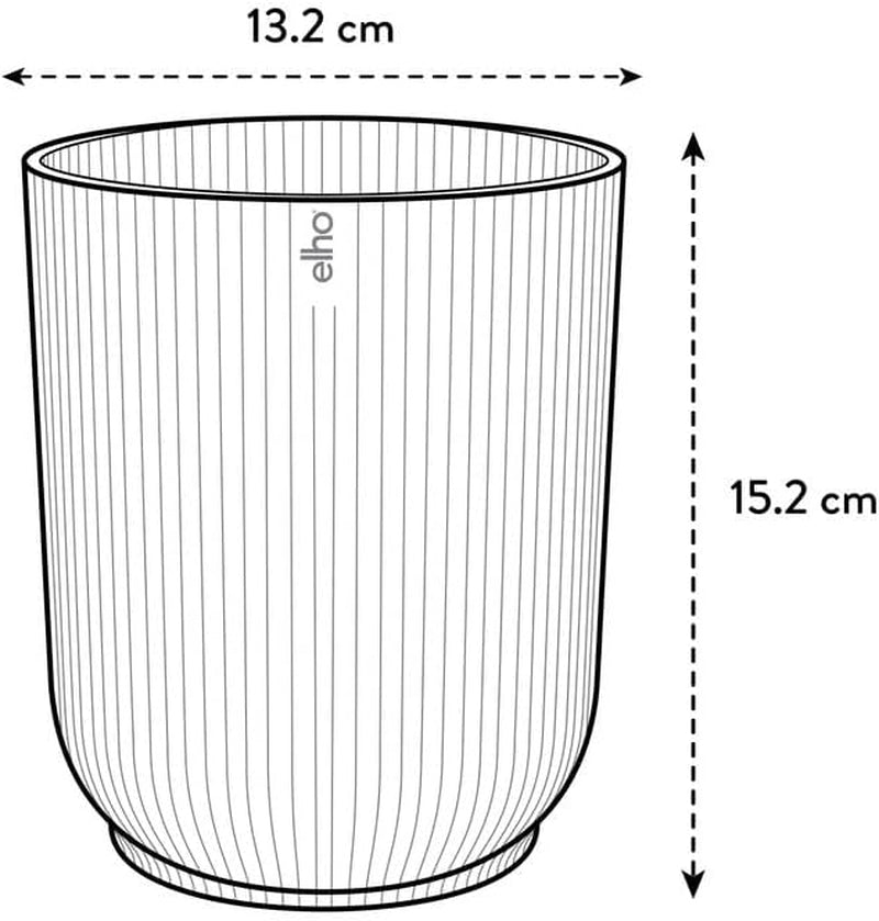 elho Vibes Fold Orchid High 12,5 cm - Pots d'orchidées d'intérieur - Pots de fleurs d'intérieur - Plastique 100% recyclé - Blanc/Blanc soyeux