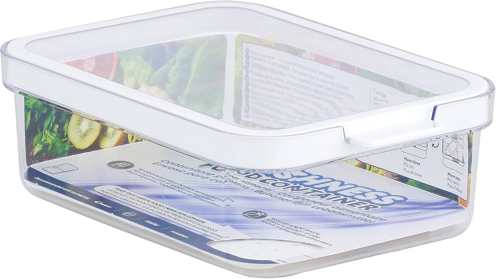 CARE + PROTECT Récipient alimentaire intelligent, parfaitement empilable, organisateur de réfrigérateur, protège les aliments de l'humidité, garde les aliments frais plus longtemps, 2,15 L Naty Shop boîtes de conservation alimentaire 1,2 L