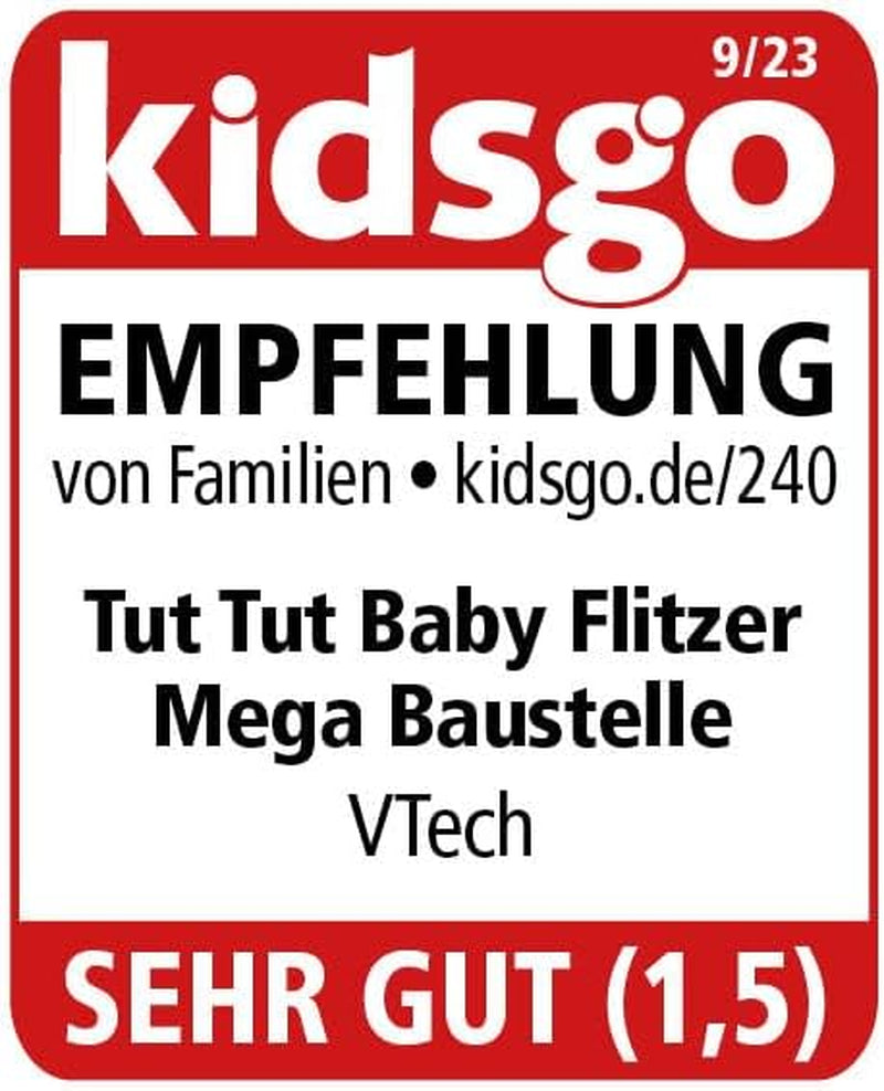 VTech TUT TUT Baby Flitzer - Méga chantier - Coffret de jeu interactif avec éléments mobiles, chansons et chansons et camion benne TUT TUT Baby Flitzer - Pour les enfants de 1 à 5 ans Bebe Toys Naty Shop