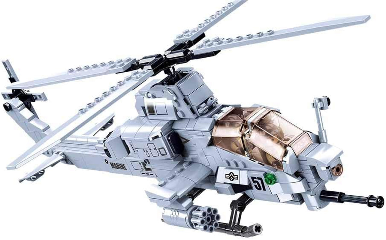 Kampfhelikopter IV (482 Teile) [M38-B0838], Spielset, Klemmbausteine, Soldaten, mit Spielfigur, Army, bunt, Sluban Klemmbausteine SL95708