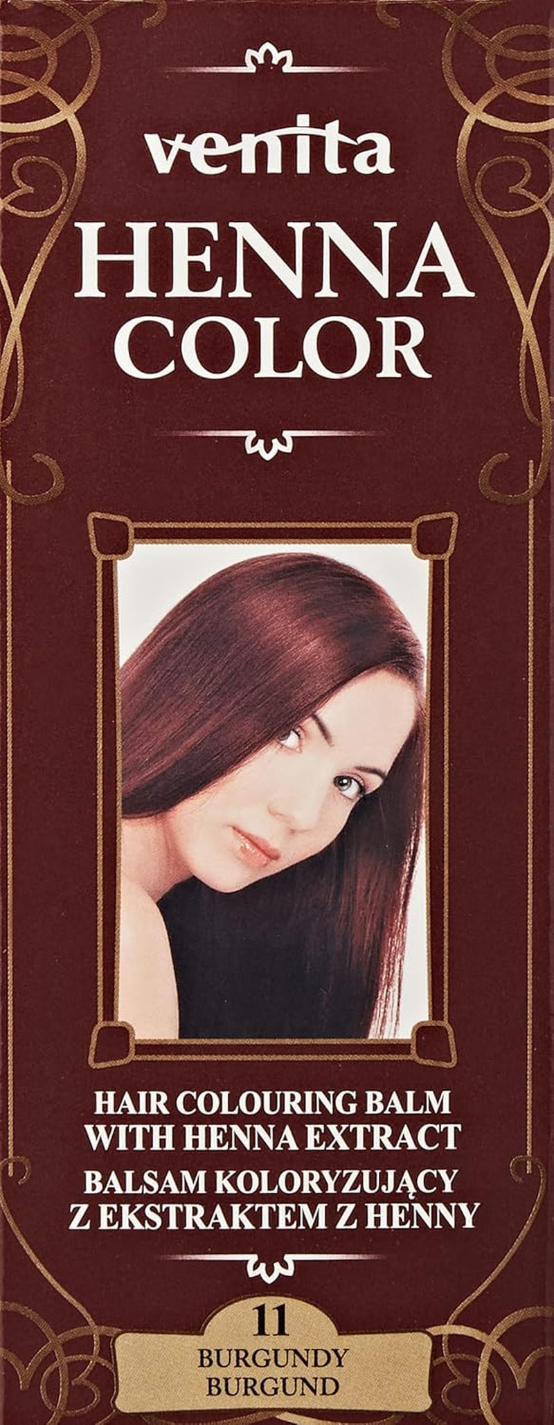 Henna Color 111 Balsam natural pentru păr blond Culoarea părului Efect de colorare a părului natural Henna Eco Vopsea pentru par Naty Shop Culori burgundy 75 Ml (1 pachet)