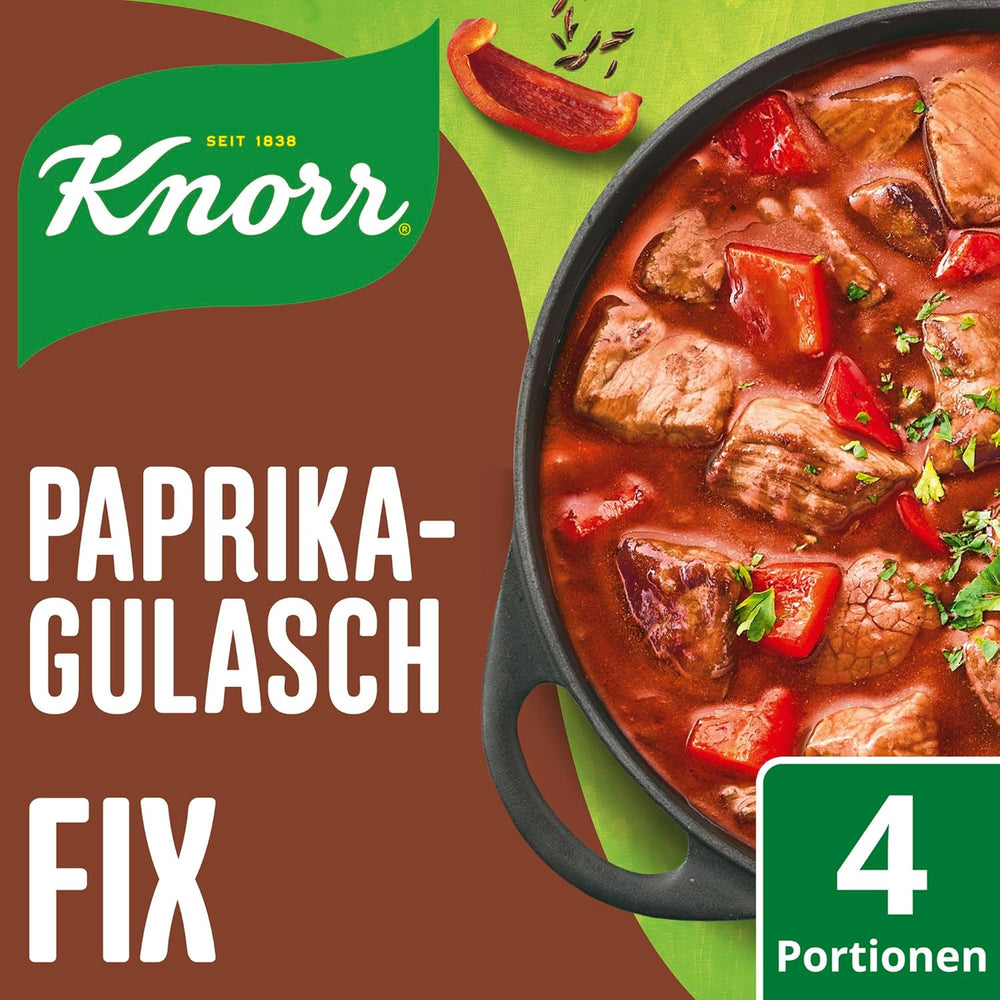 Knorr Fix Würzmischung Paprika-Gulash pour un leckeres Fleischgericht avec des ingrédients naturels 4 portions