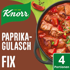 Knorr Fix Würzmischung Paprika-Gulash pour un leckeres Fleischgericht avec des ingrédients naturels 4 portions