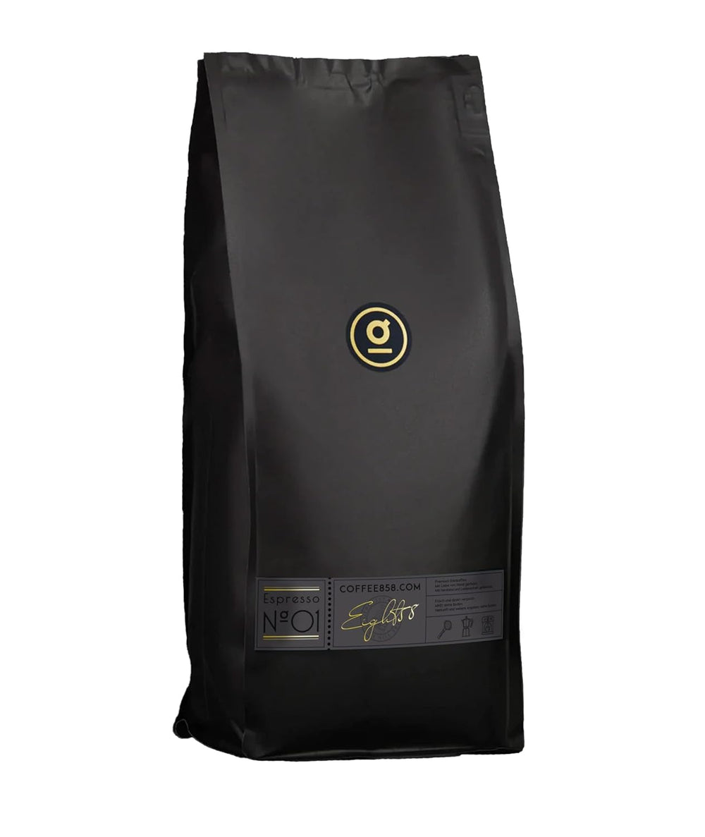 Expresso non. 1 par coffee858 - 1 grain de café entier - mélange premium de 70 % Arabica et 30 % Robusta - (1000g)
