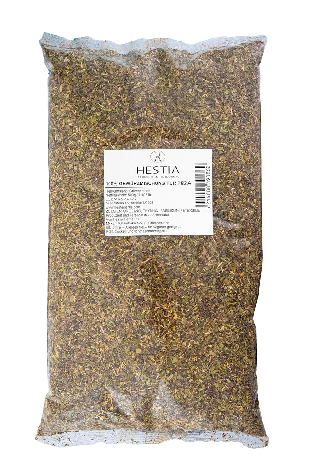 Hestia Herbs Crème méditerranéenne grecque avec origan, romarin, thym, basilic et persil pour la cuisine, 500 g – Gewürzmischung authentique pour recette traditionnelle