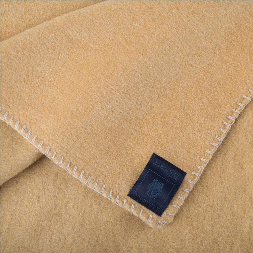 Couverture Zoeppritz en couleur : beige, composée de 65 % polyester, 35 % viscose, taille : 160 x 200 cm, 103291-810-160 x 200, 810 lits et couvertures chameaux 'zoeppritz depuis 1828'