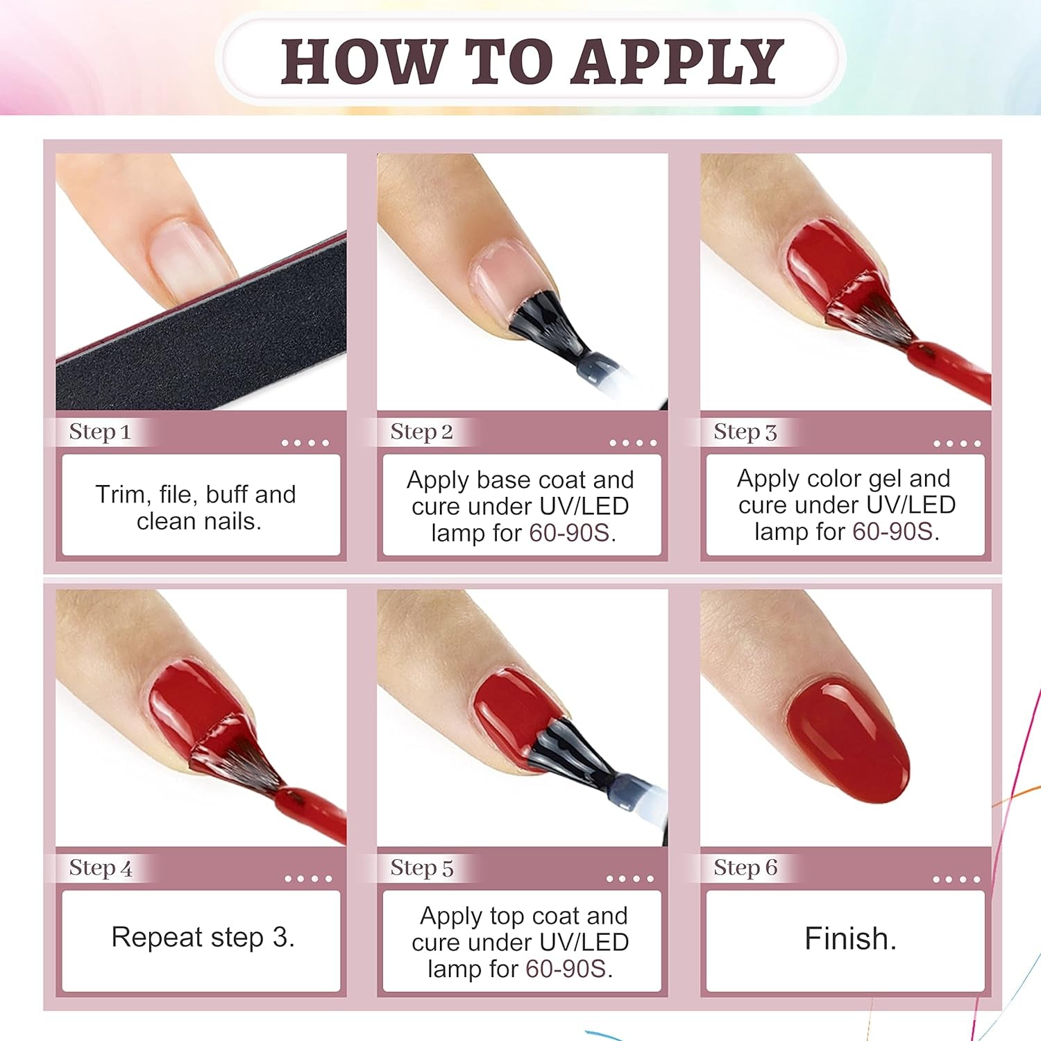 JODSONE 36-Teiliges Gel-Nagellack-Set, 32 Farben, Gel-Nagellack-Set, Basislack, Glänzend, Matt Und Glitzernder Decklack, Naillack-Set, Grün, Blau, Rot, Rosa, Kollektion, Geschenke Für Frauen