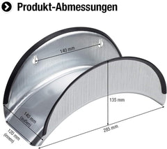 Support de tuyau principal - En acier galvanisé - Avec protection des bords - Convient pour un tuyau de 25 m (1/2 pouce) / Support de tuyau mural / Option de suspension pour tuyau d'arrosage / Support de tuyau / 9926050