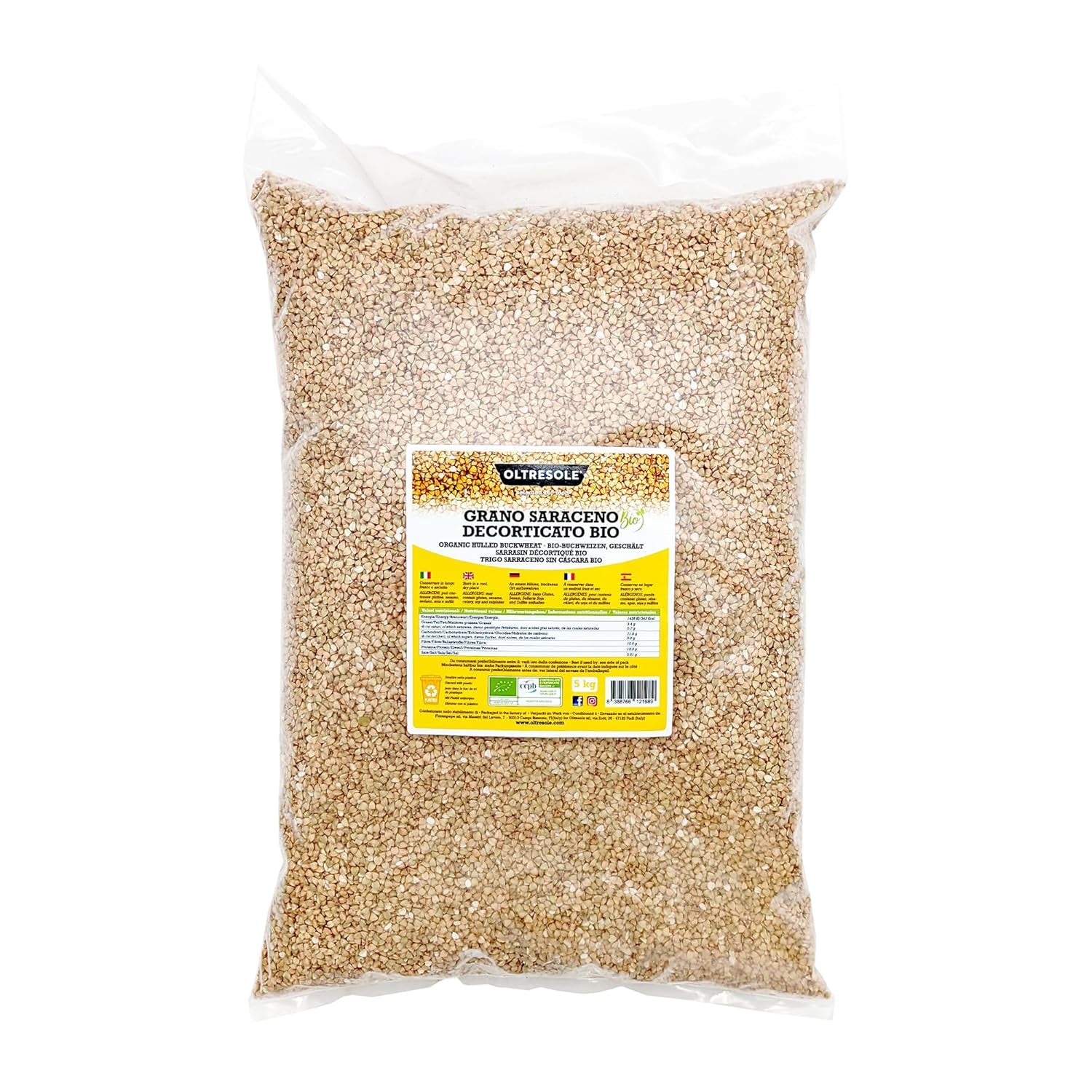 - Buchweizen geschält biologique 5 Kg - Getreide, nicht wärmebehandelt, aus biologischem Anbau, Forfait Confort