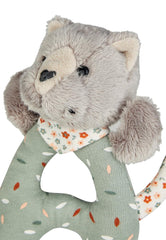 Lilly Cat Sterntaler Catch Toy - Jouet d'activité motrice pour hochet, toucher et jouer - Peluche pour bébés et enfants avec hochet comme ami fidèle - Jouet pour bébé en tissu doux gris Bebe Naty Shop Toys
