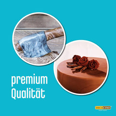 DECOCINO Fondant Schoko – 250 g – Idéal pour verzieren von Kuchen, torten, cupcakes – Palmölfrei & Vegan Glaçage et décoration Naty Shop
