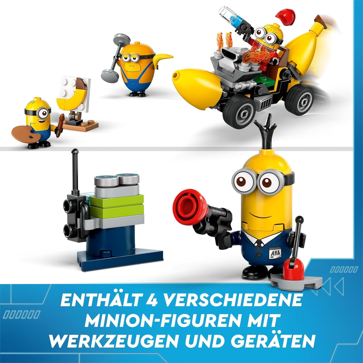 LEGO I - Simply Incorrigible 4 Minions et la machine à bananes pour I - Simply Incorrigible 4 Minions pour enfants Cadeau créatif pour garçons et filles de 6 ans 75580 Jeux de construction Beuche den LEGO-Store