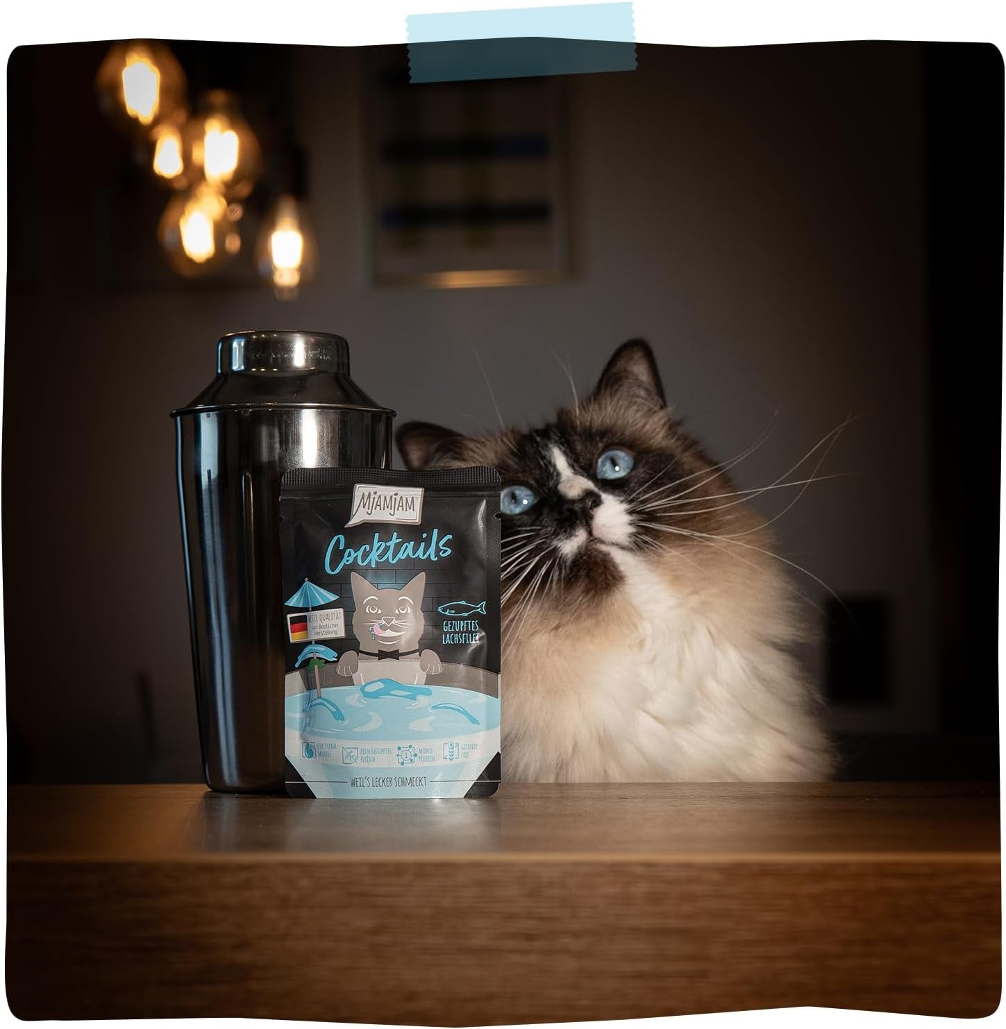MjAMjAM - Băutură delicioasă pentru pisici - Cocktailuri - File de somon tras, pachet de 20 (20x40), fără cereale