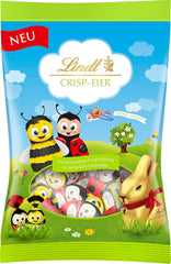 Œufs croquants au chocolat Lindt | Sachet de 86g | Œufs alpins en chocolat au lait fourrés à la délicate crème de noisettes croquante pour Pâques | Chocolat de Pâques pour les enfants | Cadeau de chocolat | Oeufs de Pâques | Oeufs en chocolat