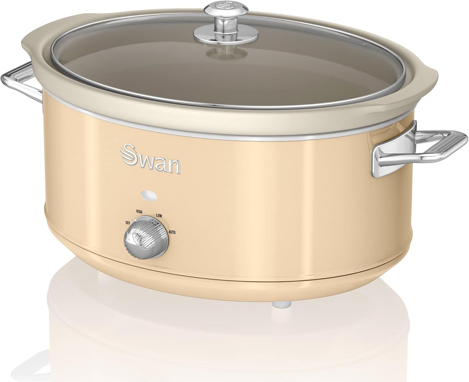 Swan Retro SF17031YELNEW Mijoteuse 6,5 litres, 320 W Mijoteuse Naty Shop Crème