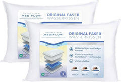 Mediflow 5205 Perna de apă originală într-un pachet dublu 50X70Cm, alb Perne standard Naty Shop Titlu implicit