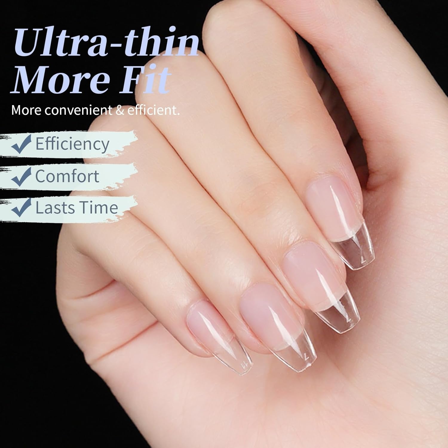 Ongles artificiels courts 500 pièces bouts d'ongles à couverture complète en gel souple pour ongles en gel 12 tailles bouts d'ongles pré-polis pour ongles en gel Ongles artificiels courts Extensions d'ongles de cercueil avec boîte