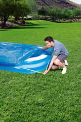Prelată Bestway PE pentru piscine familiale 295 x 220 cm, albastră, dreptunghiulară