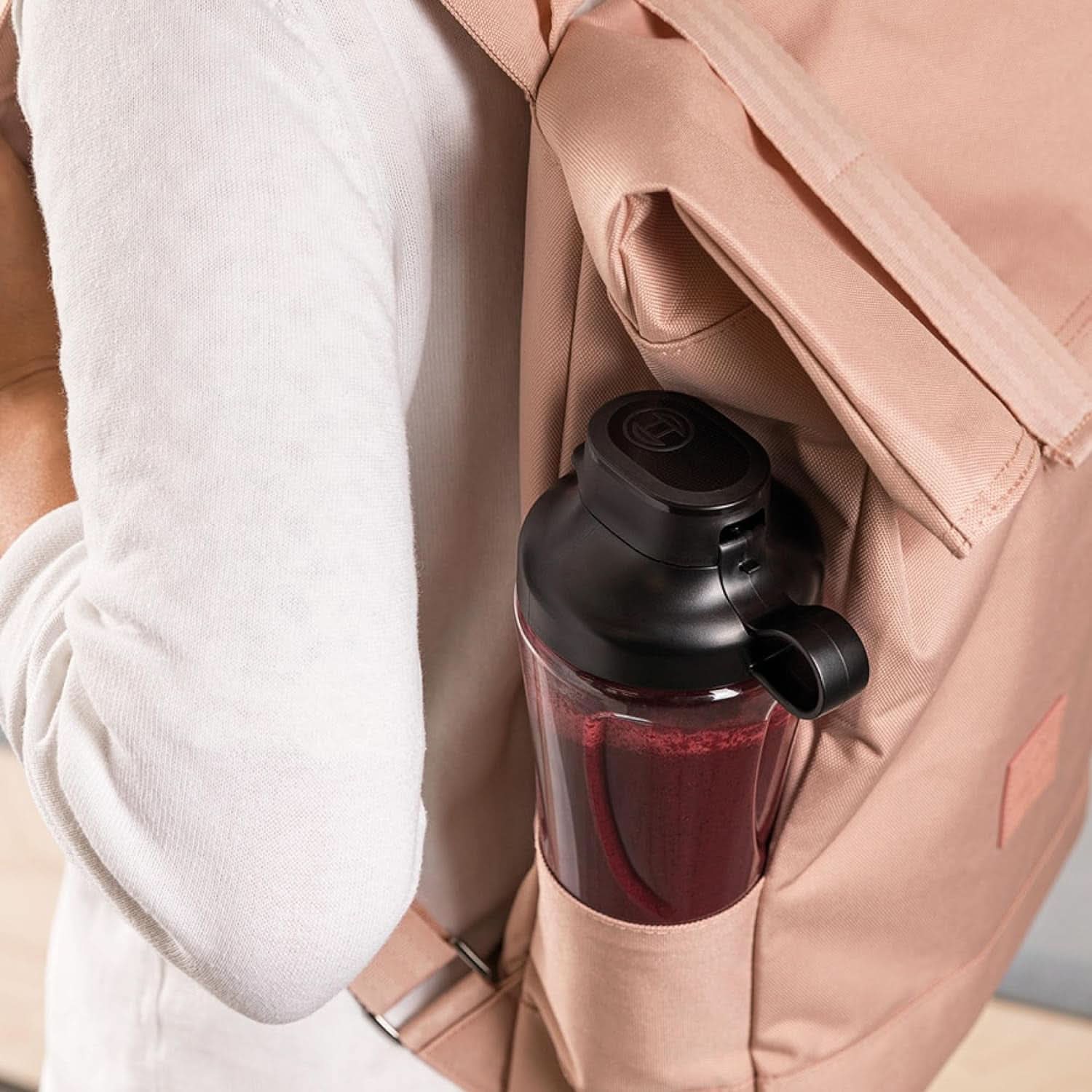 Bosch Mini-batteur sur socle Vitapower Serie 2 MMB2111S, Mélangeur à grande vitesse, Jusqu'à 40 000 tr/min, Tritan Togo-Flasche 0,6 L, Trinkdeckel, Bruchsicher, Spülmasch.Geeignete Teile, 450W, Silber/Schwarz Kitchen Naty Shop