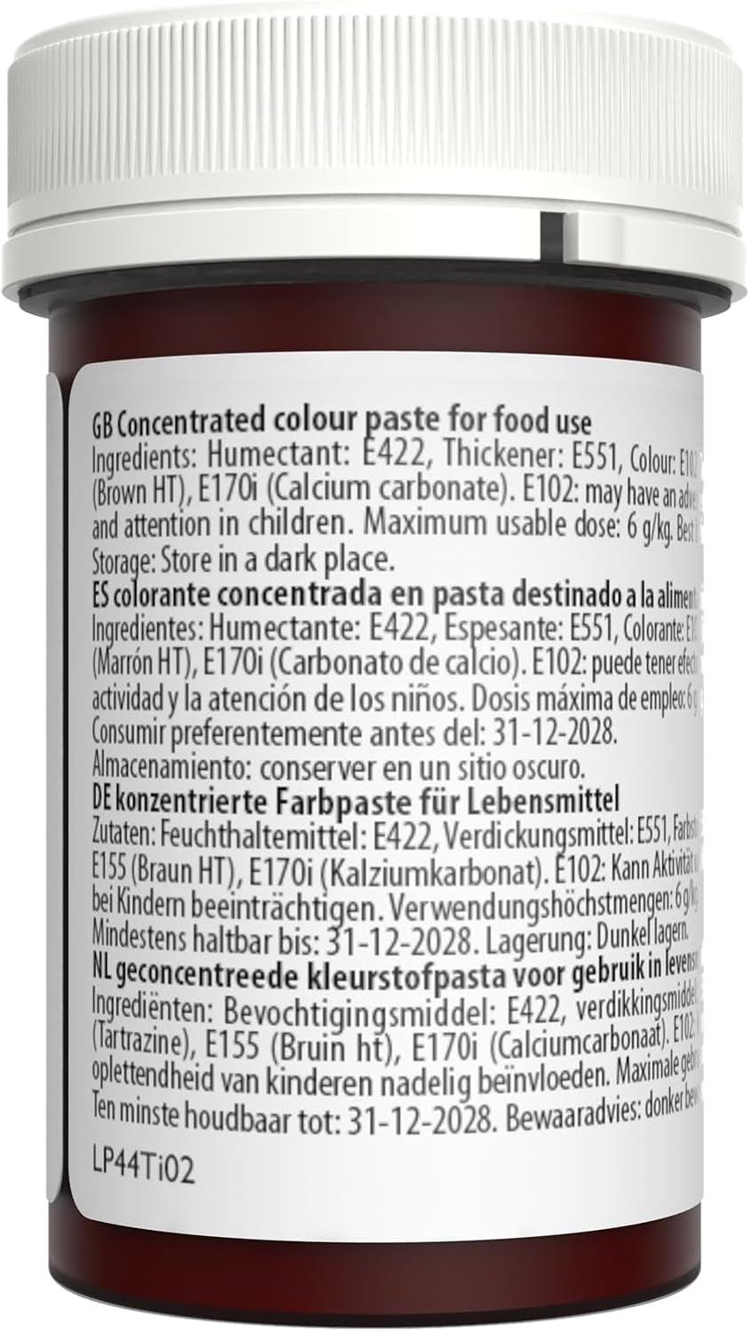 Colorant alimentar Sugarflair pentru paste, culoarea pastelului Honey Gold, colorant alimentar pentru paste, pentru fondant și marțipan, culori concentrate Spectral - 25 g