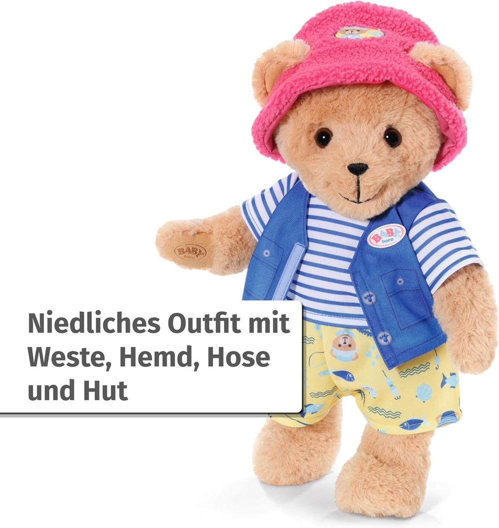 Costume de pêcheur Baby Born Teddy avec canne à pêche pour poupées de 43 cm et ours en peluche, 835982 Zapf Creation