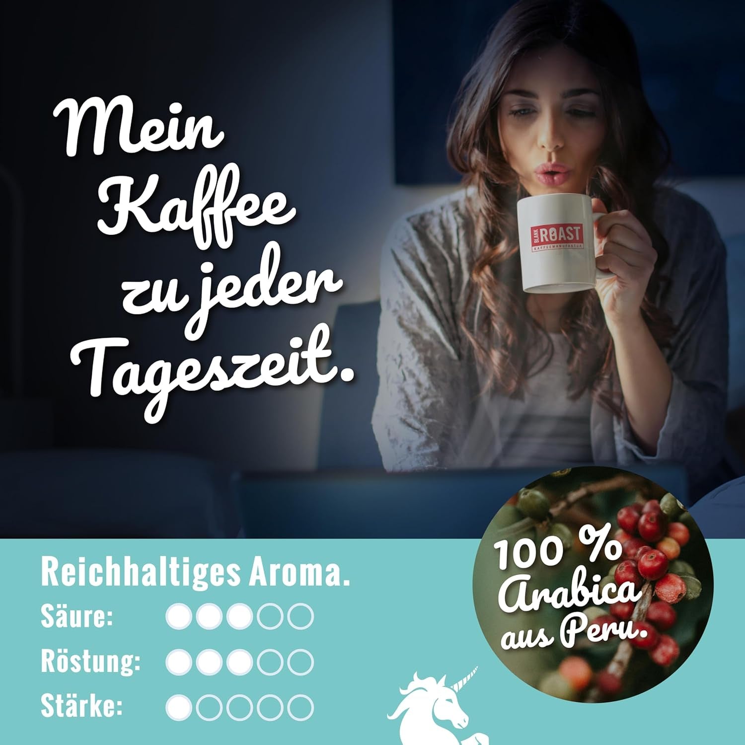 Rôti vierge - EINZIG - 1kg - Kaffeebohnen kafeinfrei - 100% Arabica du Pérou - schonend & umweltfreundlich entkoffeiniert - säurearm mit voller Crema - idéal pour jede Zubereitungsart