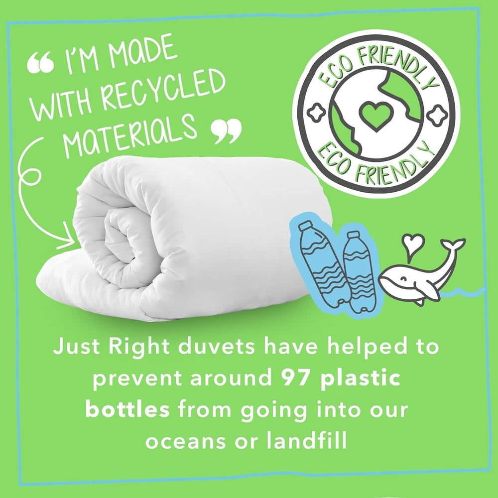 Couette Just Right Snug, 10,5 tog, fibres creuses, blanc, lit double Couettes et couettes Naty Shop