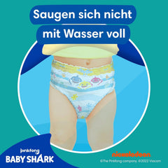 Pampers Taille 5-6 Splashers Baby Shark Édition Limitée Lot de 10 Couches de Bain Jetables pour une Protection de l'Eau Sûre