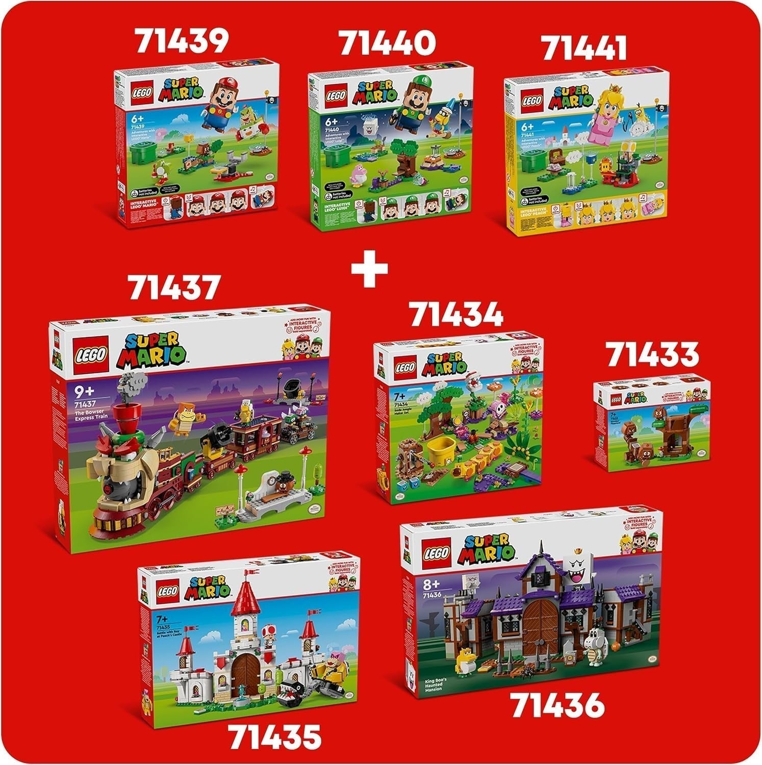 LEGO Super Mario Express Bowser Train Kids Adventure Playset avec Hammer Brother 2 Gumbas et 2 Paracrectures Nintendo Cadeau pour garçons filles joueurs 71437 Jeux de construction Besuche den LEGO-Store