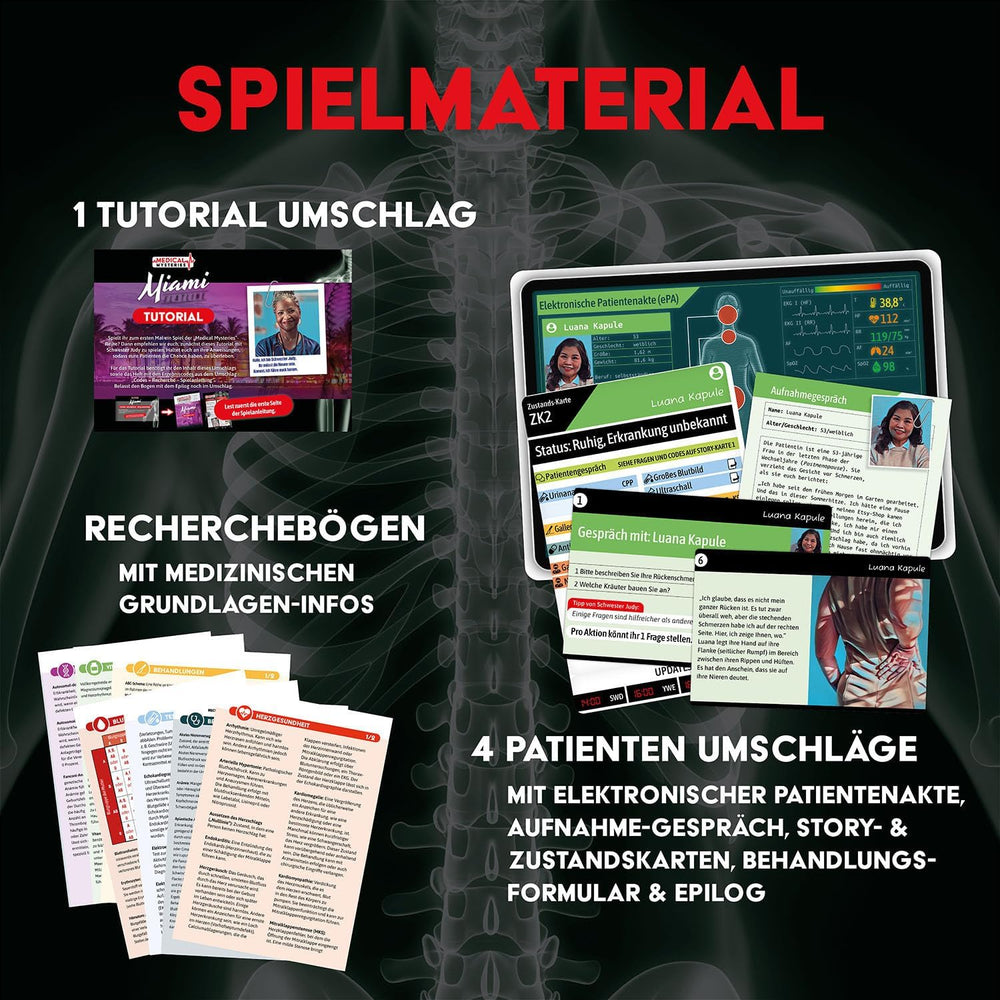 KOSMOS 684426 Medical Mysteries - Jeu de société RPG Medical Crime Files de la coopérative médicale de Miami pour les 16 ans et plus