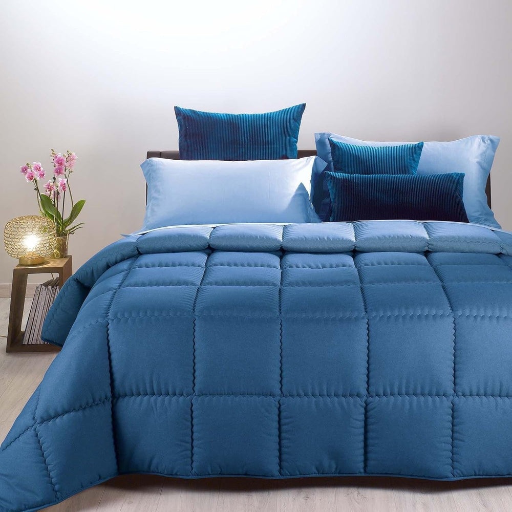 Housse de couette Caleffi pour lit double Modern Double Bleu - Lit double (260 X 265 Cm) Couettes et couettes Naty Shop Bleu