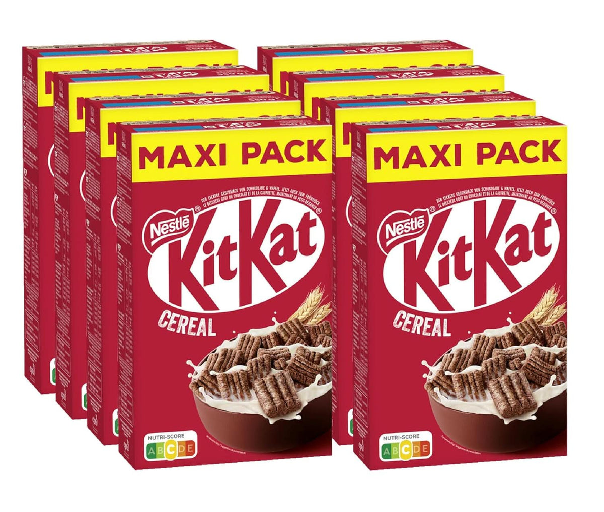 Nestlé KITKAT Céréales, céréales croustillantes pour petit-déjeuner avec gaufrettes Kitkat, paquet 8 x 550 grammes Céréales Naty Shop
