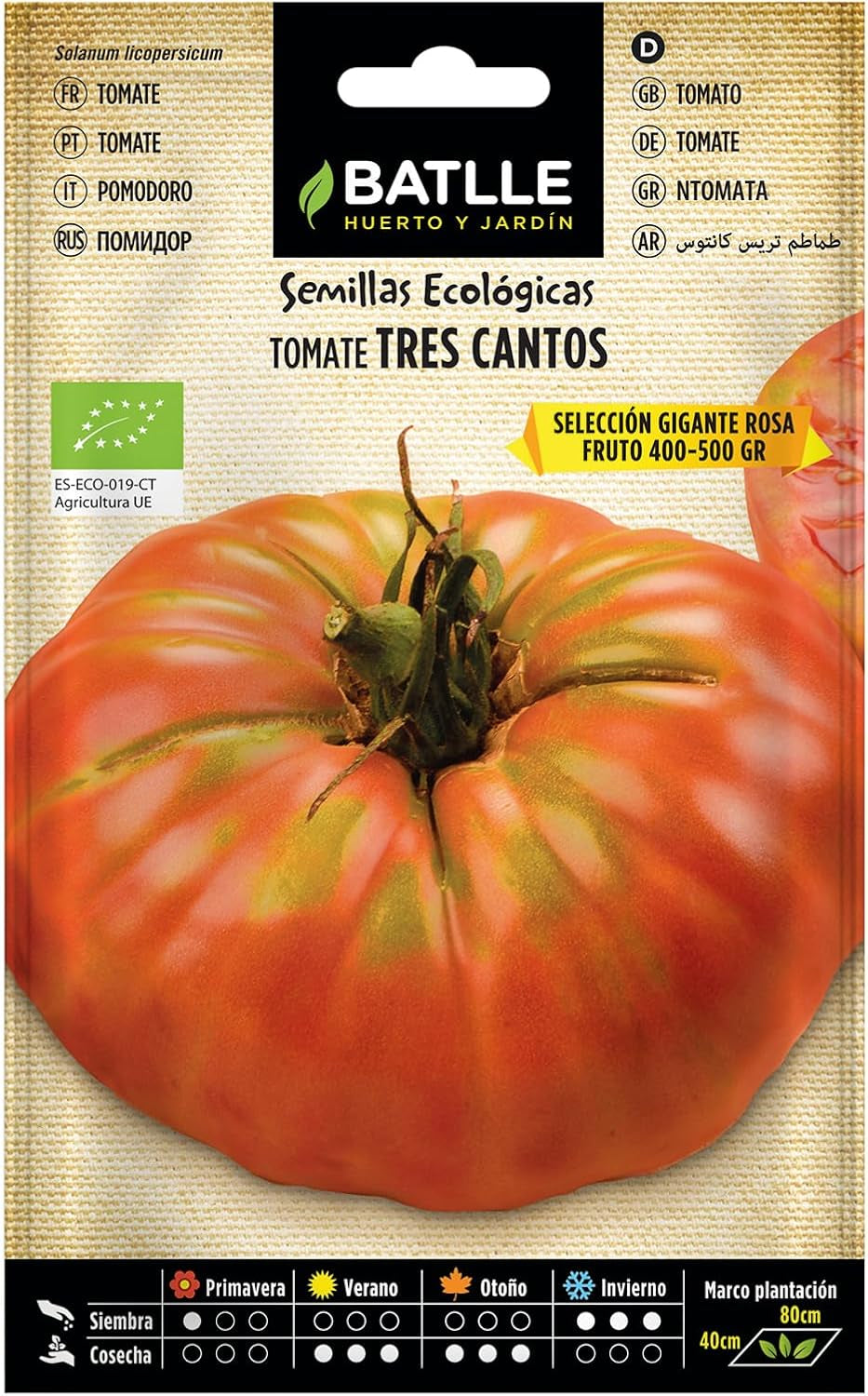 Bio Samen - Grosse Rosa Tomaten Tres Cantos (85 Samen - Bio)
