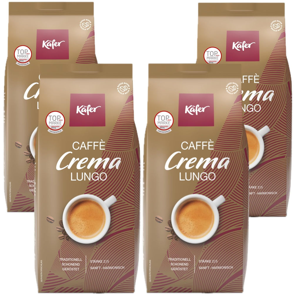 Käfer Caffè Crema, 1000g, grains entiers, paquet de 4