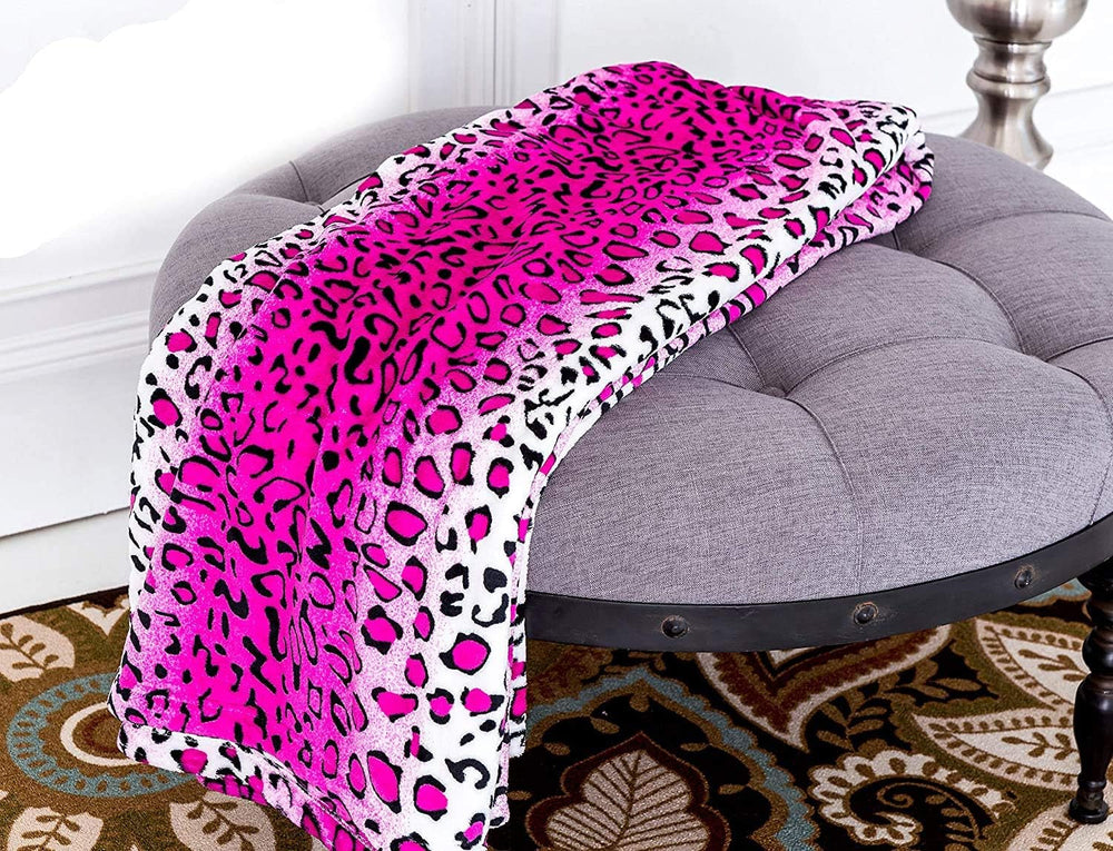 Home Must Haves Queen/King Zebra Giraffe Safari Animal Print Toutes saisons Super doux et chaud Couverture de canapé Taille de lit Rose Polyester Rose Léopard Quilts & Quilts Naty Shop