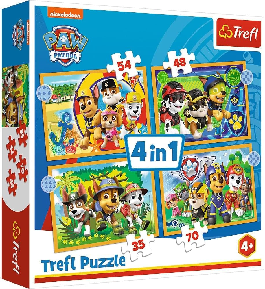 PAW Patrol, puzzle 4 în 1 (puzzle pentru copii) Puzzle Naty Shop