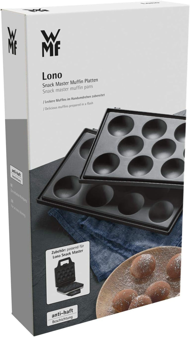 Accessoires WMF Lono Snack Master, lot de 2 plaques à muffins, revêtement antiadhésif Moules et plaques à pâtisserie Naty Shop
