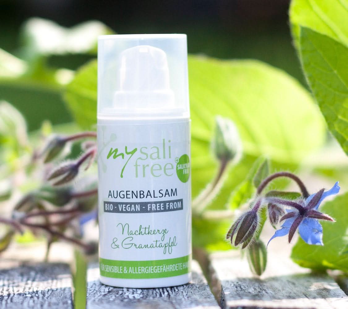 Mysalifree BIO EYE BALM, crème contour des yeux anti-rides intensive pour peaux sensibles, à la grenade et à l'ocre, 15 ml Cosmétiques et Beauté Naty Shop