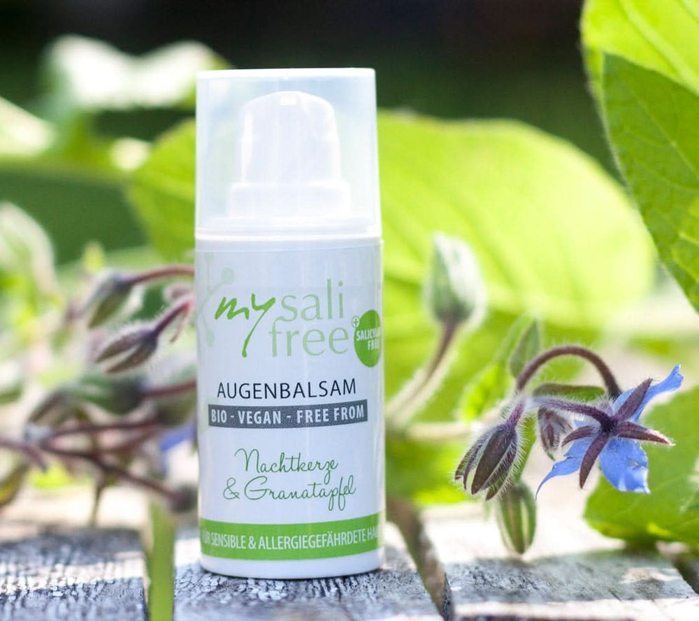 Mysalifree BIO EYE BALM, crème contour des yeux anti-rides intensive pour peaux sensibles, à la grenade et à l'ocre, 15 ml Cosmétiques et Beauté Naty Shop