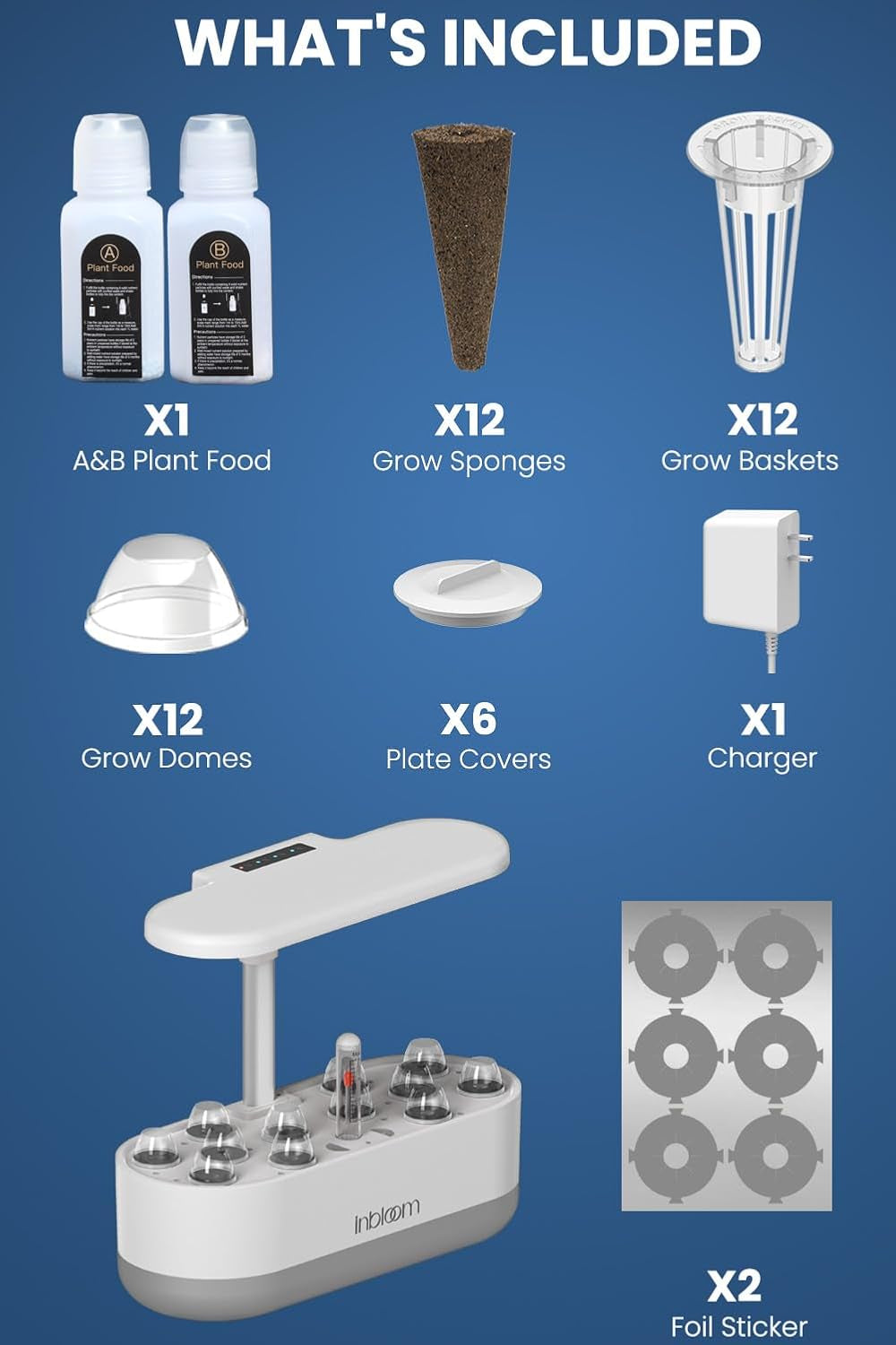 Système de culture hydroponique, 12 dosettes