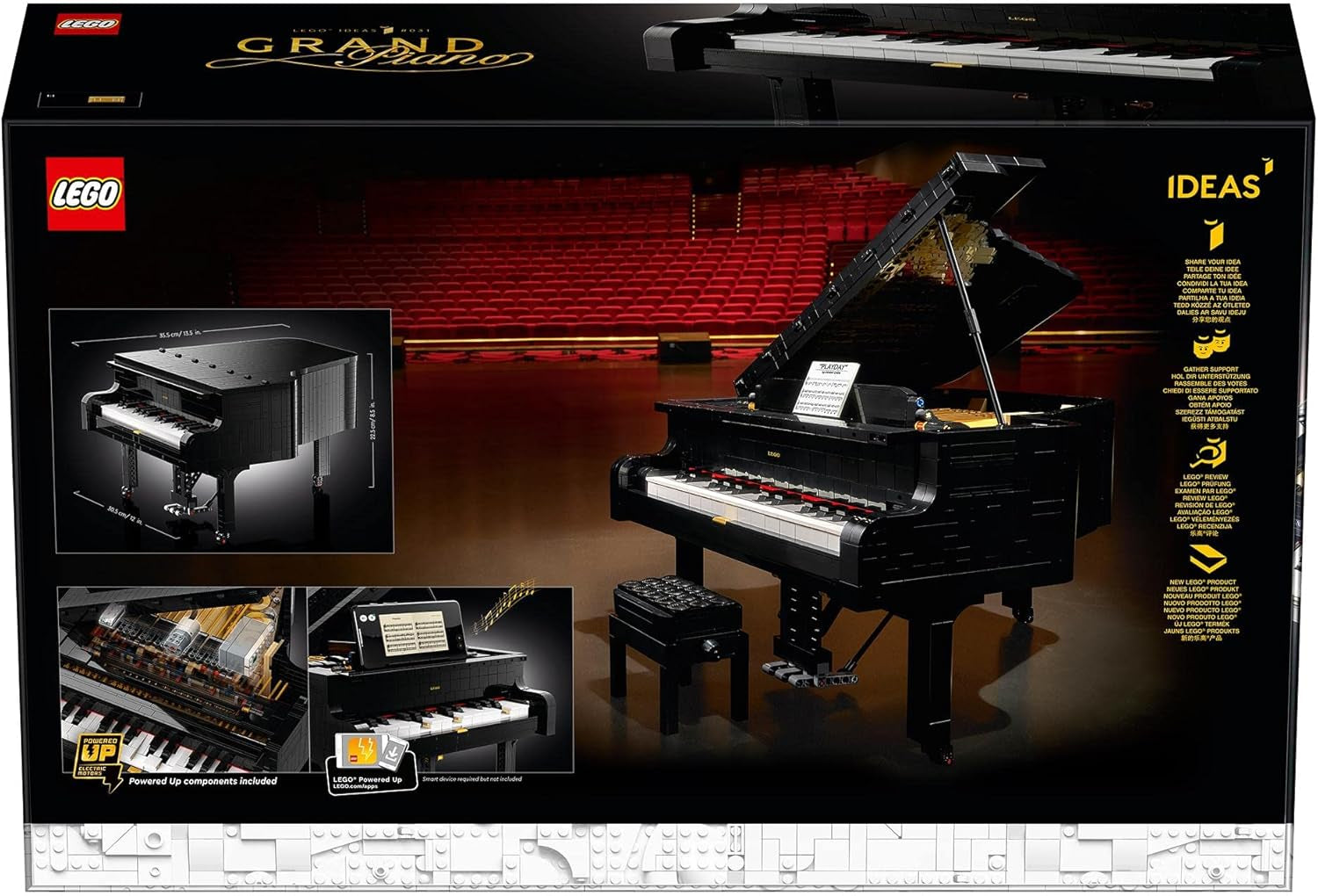 Piano à queue de concert LEGO Ideas (21323) ; Jeu de construction ; Votre propre piano de concert ; Grand projet de modélisation pour le talentueux pianiste, musicien, mélomane ou amateur (3 662 pièces) Jeux de construction Besuche dans le LEGO-Store