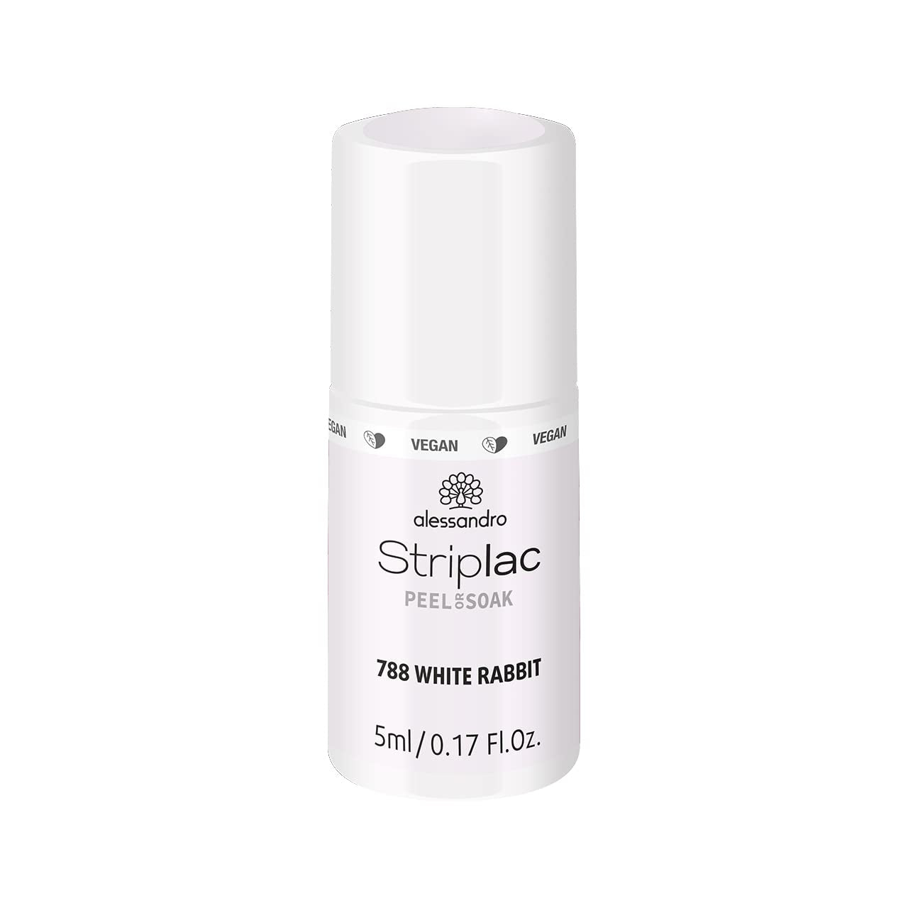 alessandro Striplac UV-Nagellack Flat White – Facile et facile à utiliser – Application facile grâce à la technologie Peel-Off – Vegan et sans alcool – 8 ml