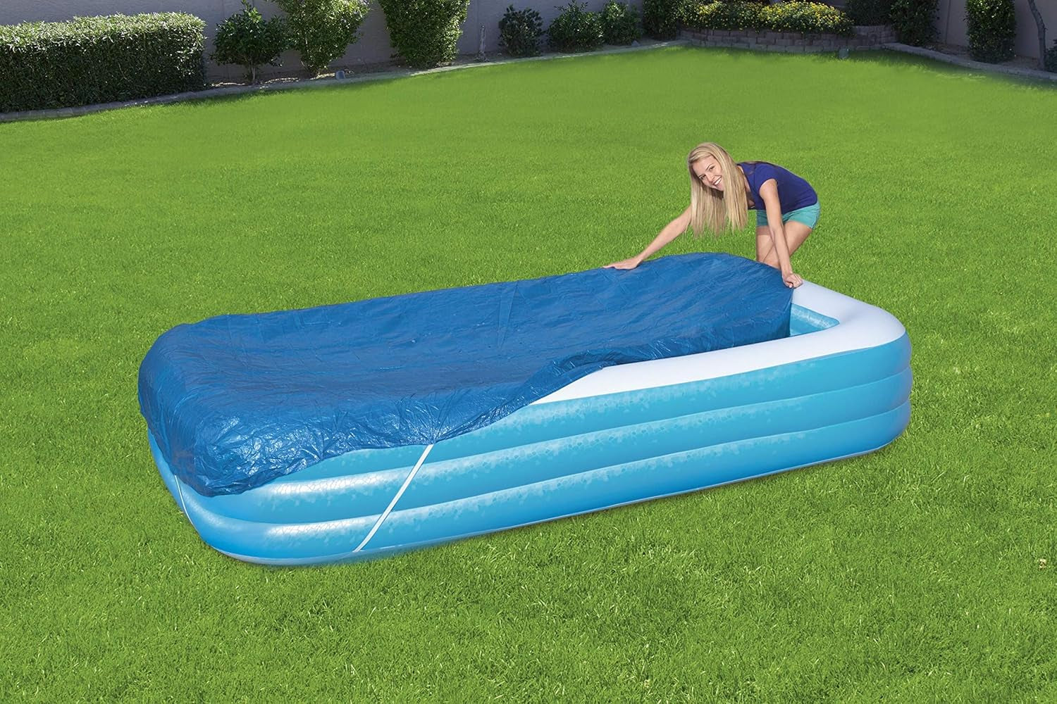 Bestway 58108 Bâche pour piscine familiale 305 x 183 x 56 cm 305x183x56 cm Bleu