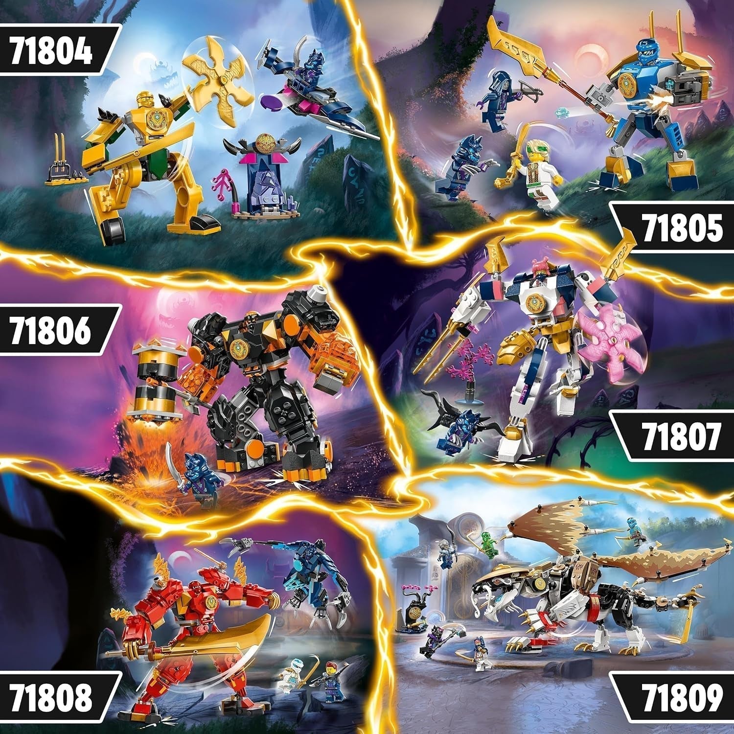 LEGO NINJAGO Mech-ul tehnologic al lui Sora, jucărie cu figurine de acțiune pentru copii, set ninja cu figurine, inclusiv Sora, mech pentru personalizare, cadou pentru băieți și fete cu vârsta de 7+ 71807 Seturi de constructie Besuche den LEGO-Store