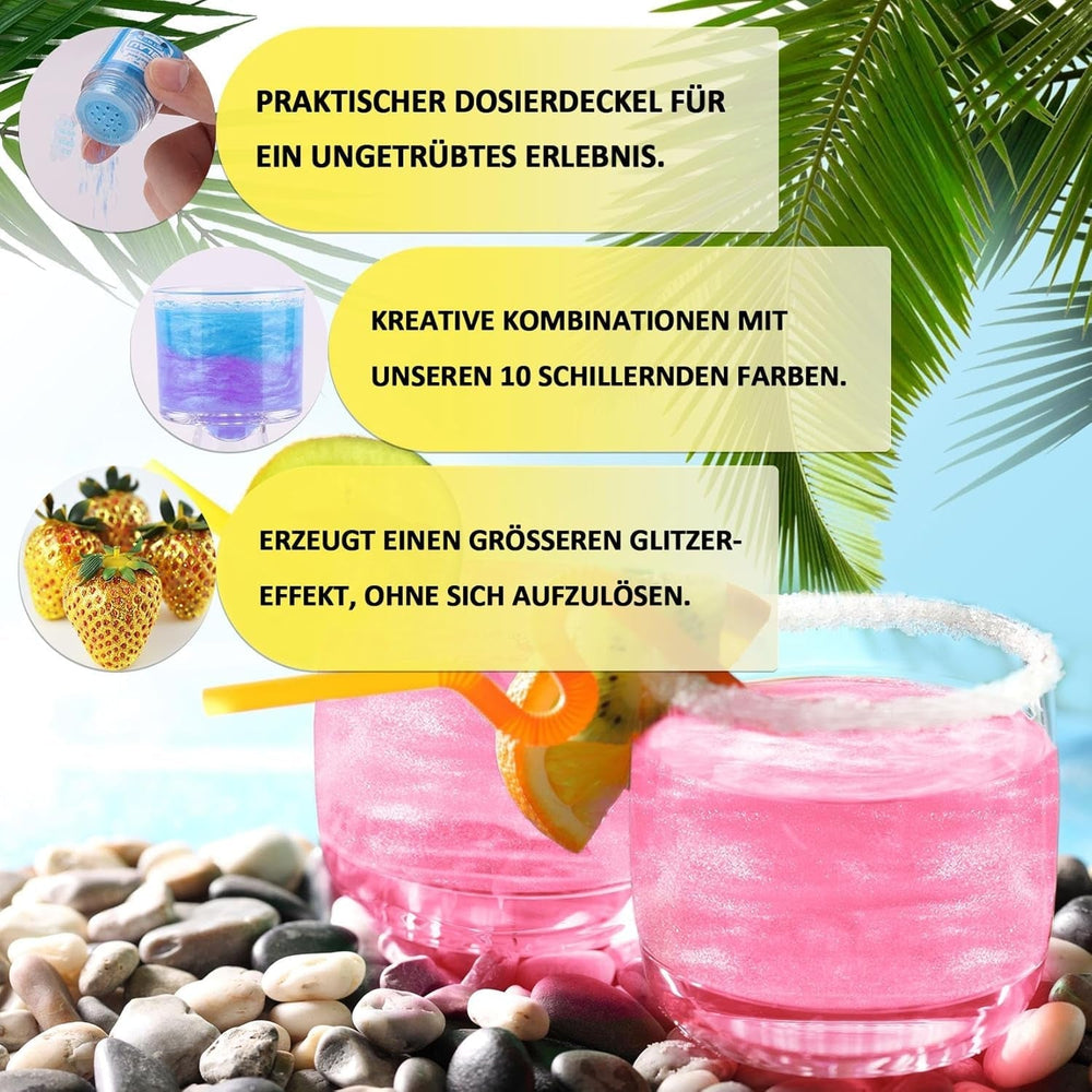 Kicofood, paillettes comestibles, 5 grammes, différentes couleurs Glitter Naty Shop