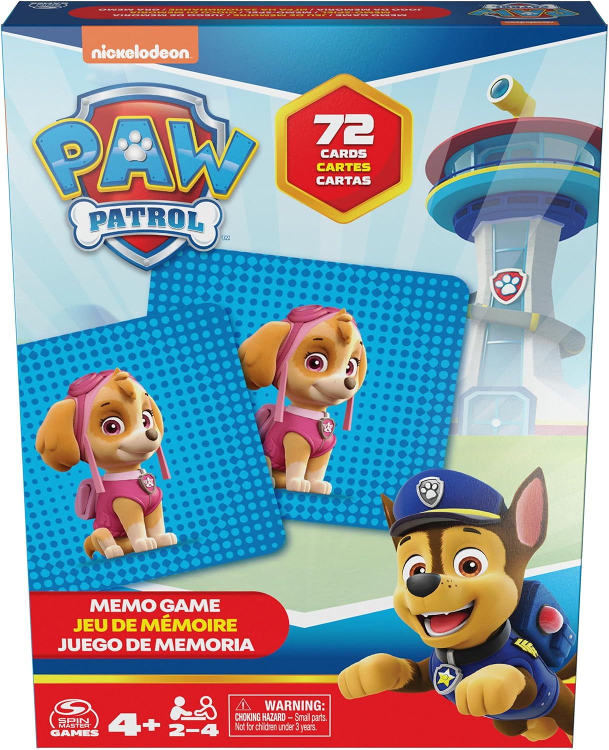 Jeux Spin Master Paw Patrol, jeu de mémoire, jouet Paw Patrol, Chase, Stella, Marcus, Ruben, jeux de mémoire avec livres, pour les enfants de plus de 4 ans Figurines Naty Shop