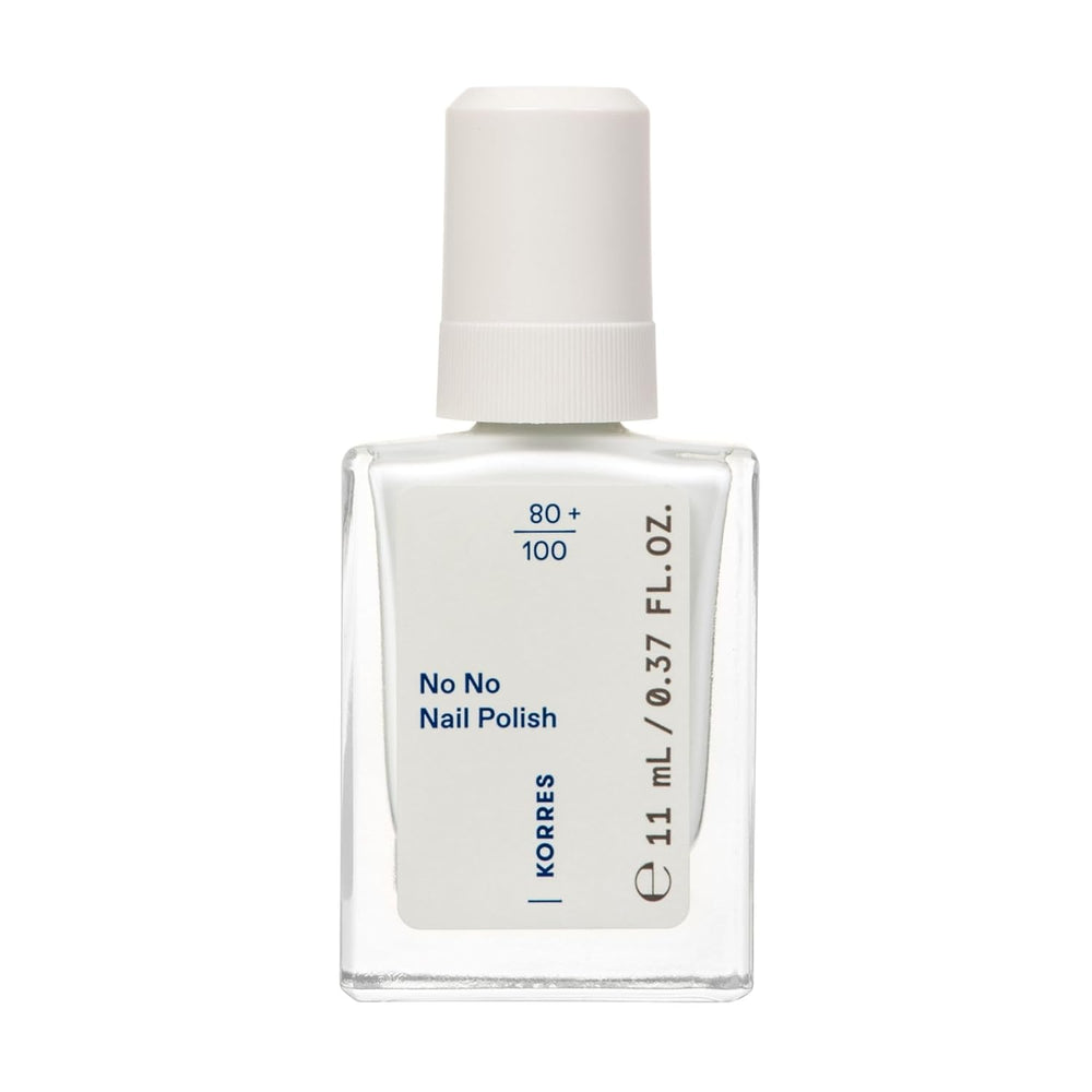 KORRES Base de vernis à ongles No No - Base 10 % végétalienne sans démoulage, pour une couleur longue tenue et résistante aux éclats, 11 ml - Ongles naturellement manucurés, sans substances nocives