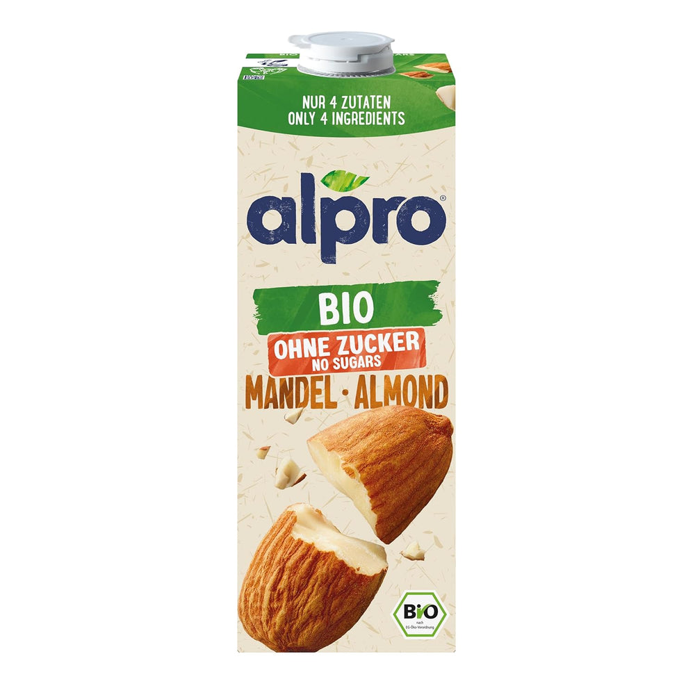Alpro Bio Mandeldrink sans Zucker – 8 x 1 l